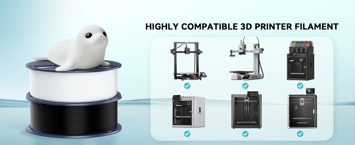 SUNLU 3D Printer Filament, Neatly Wound PLA Meta Filament 1.75mm 