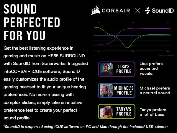SoundID, icue, surround headset, dolby headset, dolby audio headset