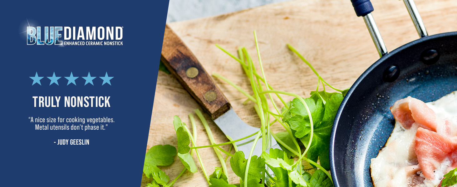 BlueDiamond, Ceramic Nonstick, PFAS-Free, Non-Toxic, Cookware, Saucepan, Classic