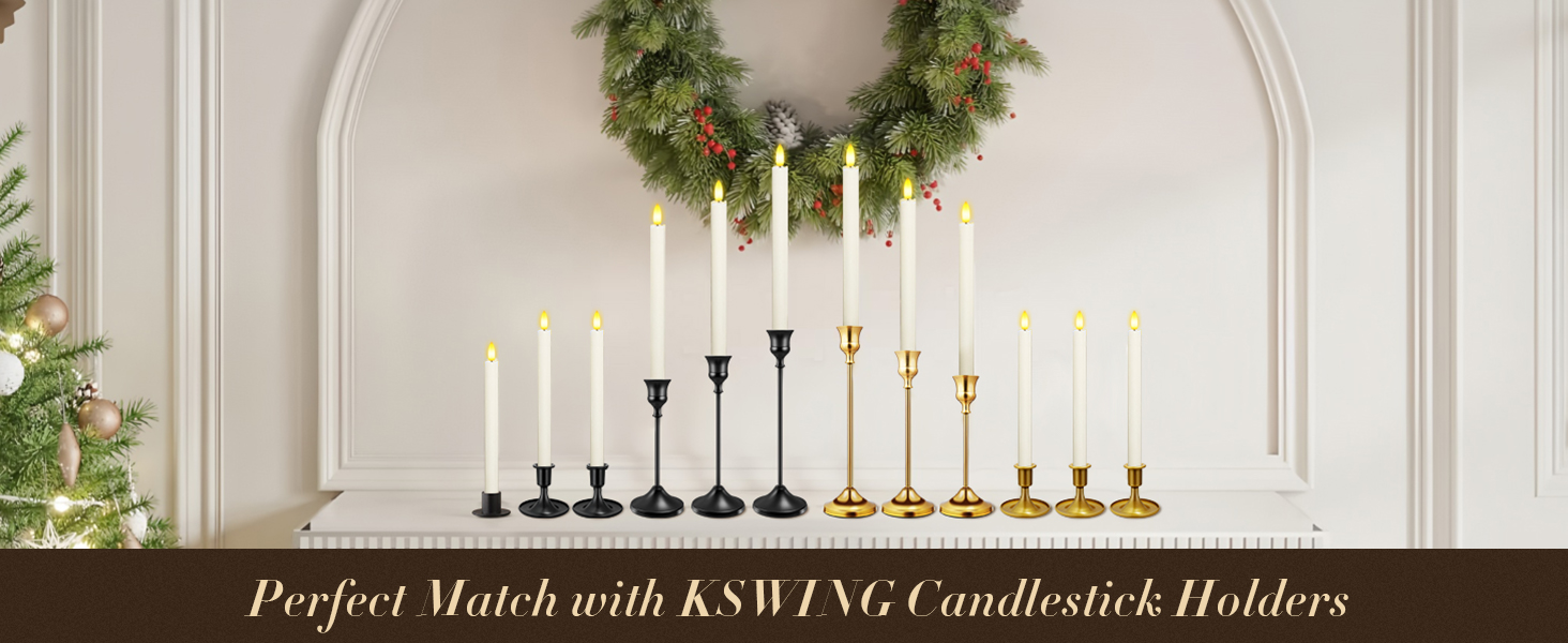 Flameless taper candles