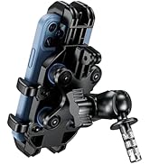 BRCOVAN Motorcycle Fork Stem Phone Mount with Vibration Dampener, Adjustable Heavy Duty Motorcycl...