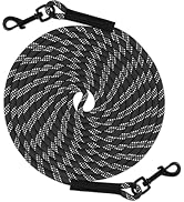 Taglory Dog Tie Out, Long Dog Leash 15FT 30FT 50FT 66FT, Recall Training Leash with 2 Swivel Hook...