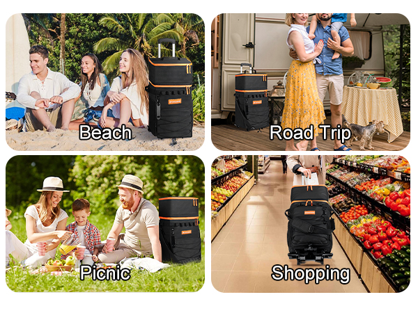 cooler with wheels and handle