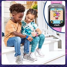 Kids work together to safely send messages to each other through their DX4s.