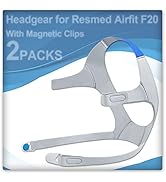 2Packs Replacement CPAP Headgear for Airfit F20 with Clips, 2Packs Replacement Headgear Compatibl...