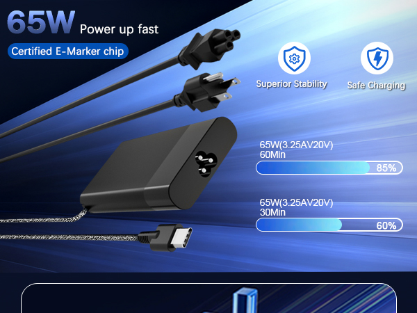 65W USB C Laptop Charger