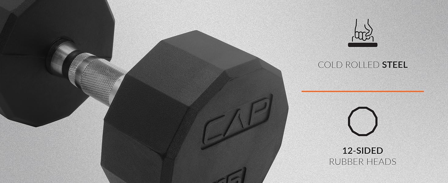 CAP Barbell CAP 12-Sided Coated Dumbbell