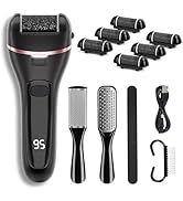 Electric Callus Remover for Feet with 6 Roller Heads 2 Speed Rechargeable Waterproof Foot File Pe...