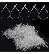 3" Plastic Fastener Clear Hang Tag Snap Lock Plastic Tag Fasteners Pin Security Loop for Retail S...