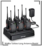 eSynic Professional Walkie Talkies 5KM Long Range 2 Way Radio Rechargeable 16 Channels Walkie Tal...