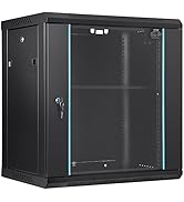 VEVOR 12U Wall Mount Network Cabinet, 15.5'' Deep Server Rack Cabinet Enclosure, 200 lbs Max. Gro...