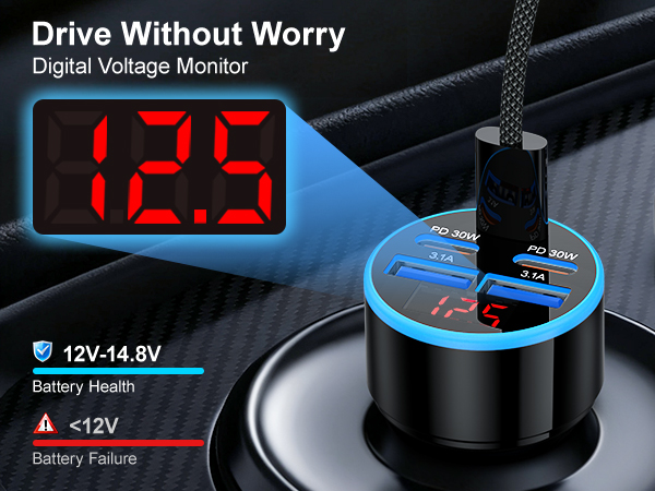 usb c cigarette lighter charger