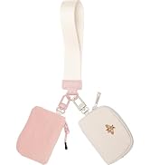 COOLANS Mini Wristlet Wallets Dual Pouch,Around Wristlet Handbag Wallet for Women Zip Cards Holde...