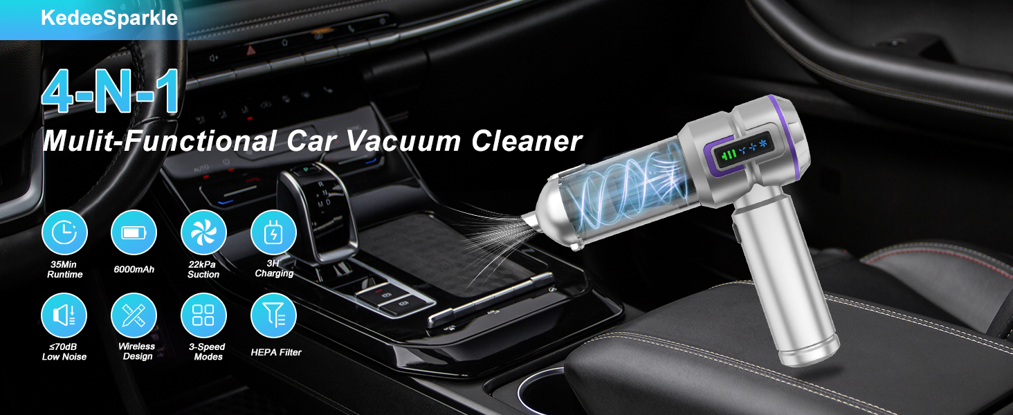 KedeeSparkle Car Vacuum Cleaner
