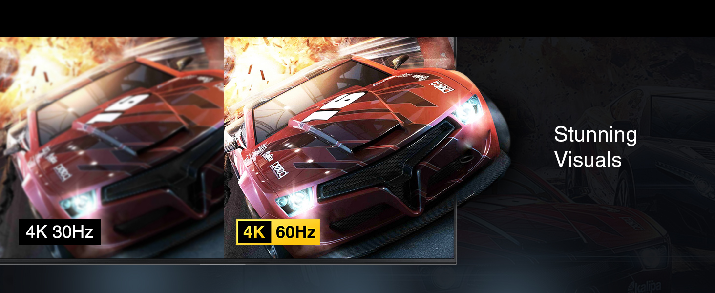 BLUERIGGER stunning visuals high quality durable extender cord HDMI 4K 30Hz 4K 60Hz no interference