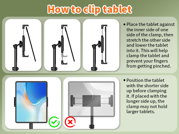 How to clip tablet