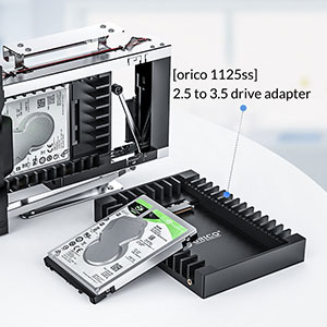orico tool free 3.5" to 5.25" hard drive bay