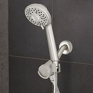 QMK-759ME Secure Magnetic Hand Held Shower Head in Brushed Nickel