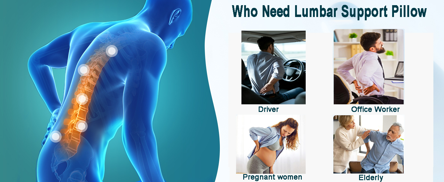 Infatable Back Support Pillow for office chair