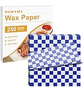 SMARTAKE 12 x 12 Inches Wax Paper, 250 Pcs Non-Stick Hamburger Patty Paper, Square Sandwich Separ...
