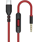 USB C Solo 4 Audio Cable, Solo 3 Replacement Audio Aux Cord with Inline Mic Control Compatible wi...