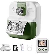 Kids Camera Instant Print, Bluetooth Printer Camera for Kids, 16X Zoom Toddler Cameras &amp;1080P HD ...