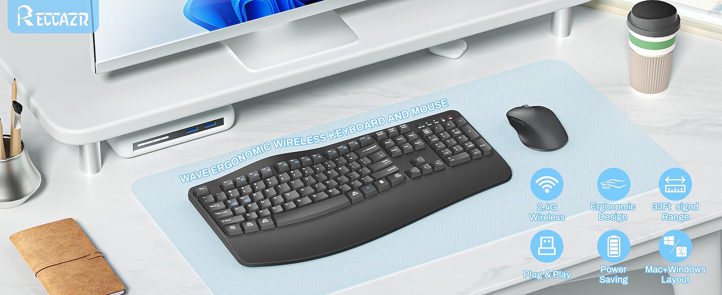 EK30 wireless keyboard and mouse grey 1