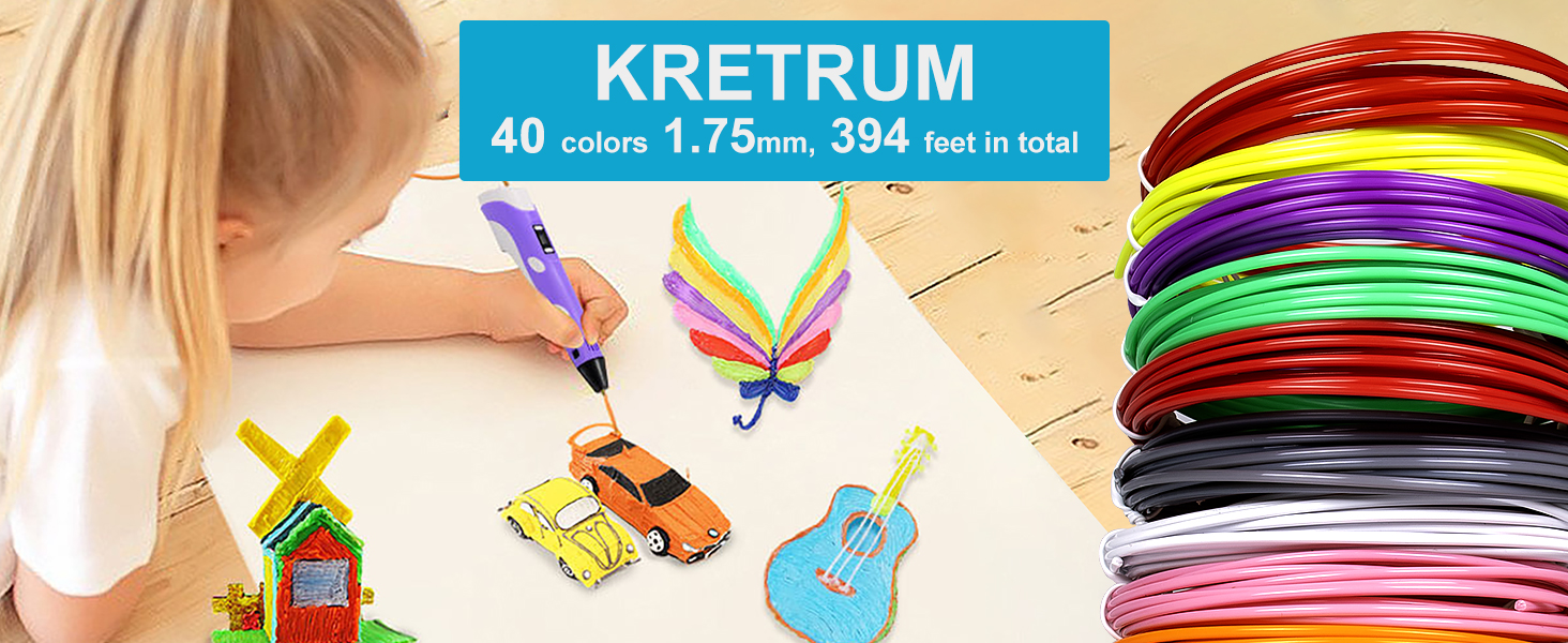 3D pen filament 40 colors
