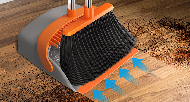 Broom and Dustpan Set New Orange