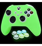 HLRAO Glow in The Dark Silicone Cover Skin for Xbox Series X Controller, Anti-Slip Soft Rubber Ca...