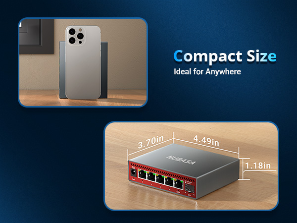 compact size network switch 2.5 gigabit