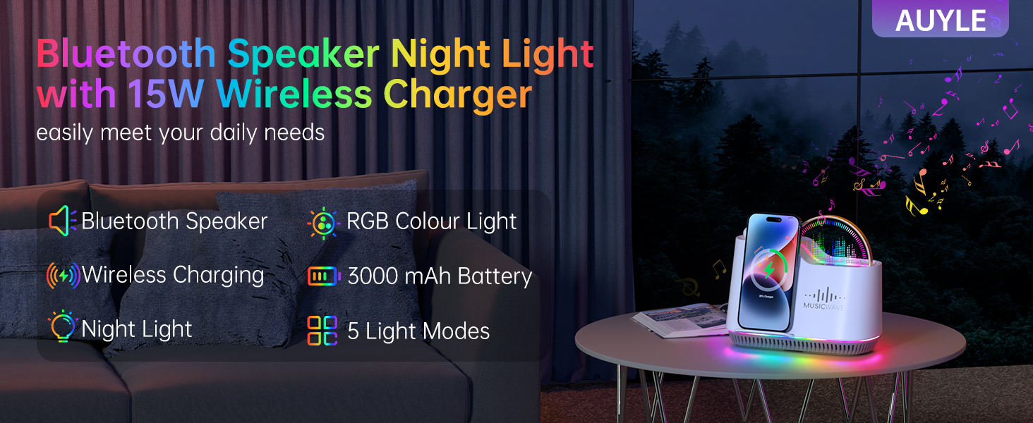 night lights bluetooth speaker