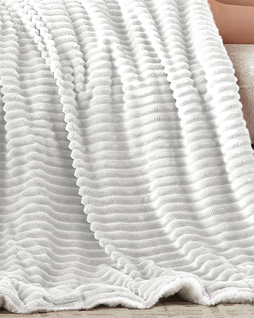 striped heated flannel blanket