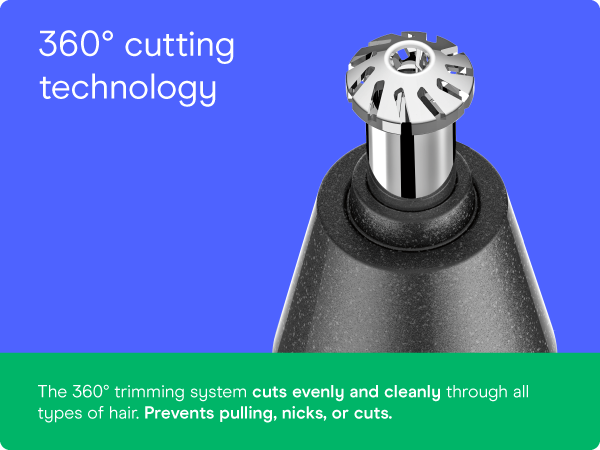 Conair nose ear hair trimmer mensman battery pouch 3 bevel design technology 360