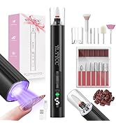 YLYYCC Cordless Nail Drill Electric File with UV Nail Lamp:Professional for Acrylic Gel Dip Powde...