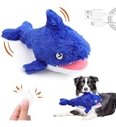 Mity rain Interactive Dog Toy Shark | Keeps Small, Medium &amp; Large Dogs Busy Indoors &amp; Outdoors - ...