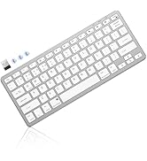 XIWMIX Wireless Keyboard, Multi-Device 3 Bluetooth/2.4G, Switch up to 4 Devices, Rechargeable Por...