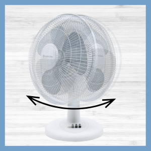 comfort zone table fan oscillates to cover more space