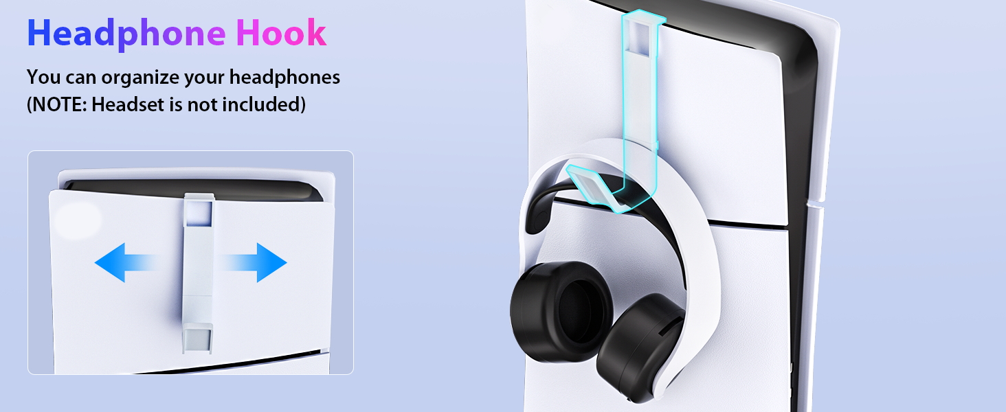 ps5 cooling station with headset holder