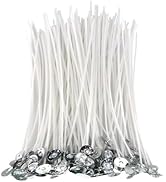 Candle Wicks 100% Natural Cotton, Braid Candle Wick Pre Waxed Non-Smoke Braided Wicks Beeswax Can...