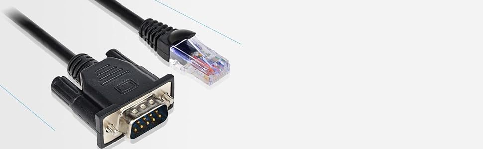 RJ45 to RS232 male console cable 3.3Ft