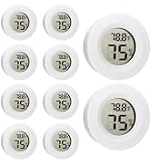 10 Pack Mini Hygrometer Thermometer - Digital Hygrometer Gauge LCD Monitor Temperature Humidity M...