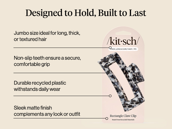 Kitsch Jumbo Hair Clip for Women – Recycled Plastic Hair Claw Clip