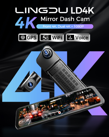 4K Dash Cam Front and Rear
