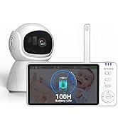 5" Video Baby Monitor with Camera and Audio, 720P HD Wireless No WiFi No App, 2-Way Talk,Voice Mo...
