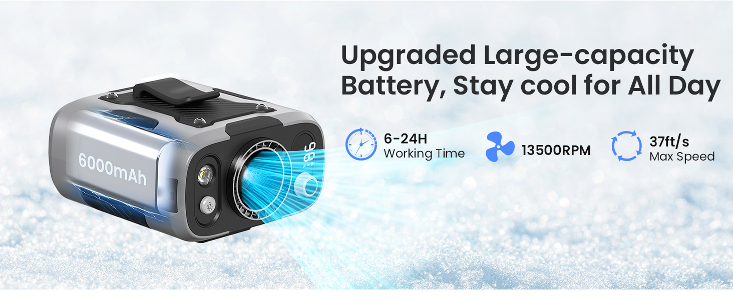 portable waist clip fan belt fan personal ac personal cooling device