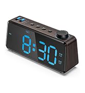 Wooden grain + blue digits