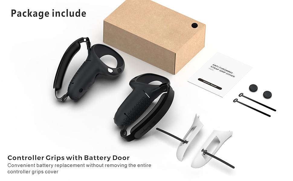 Controller Grips Cover with Battery Opening