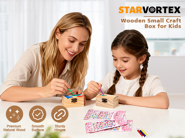 wooden small craft box