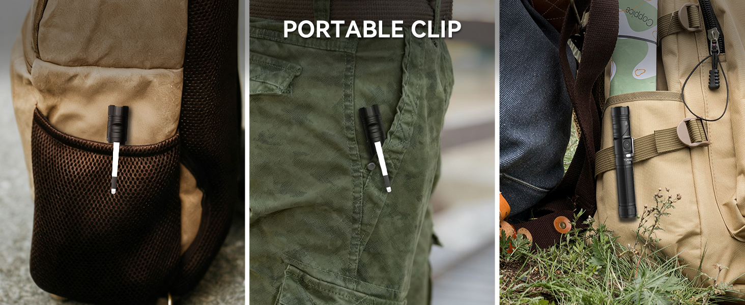 Pouch flashlight with clip